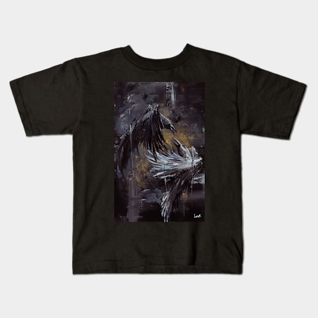 Ravens Kids T-Shirt by Lev K